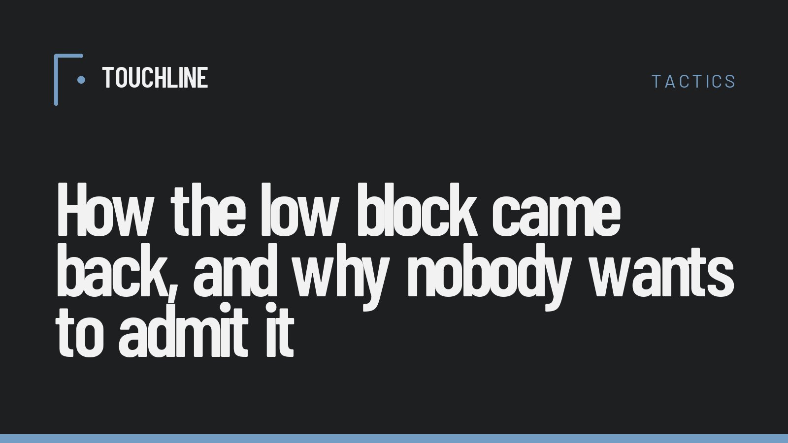 How the low block came back, and why nobody wants to admit it